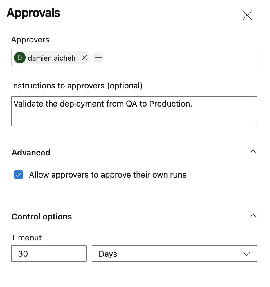 Approvals example